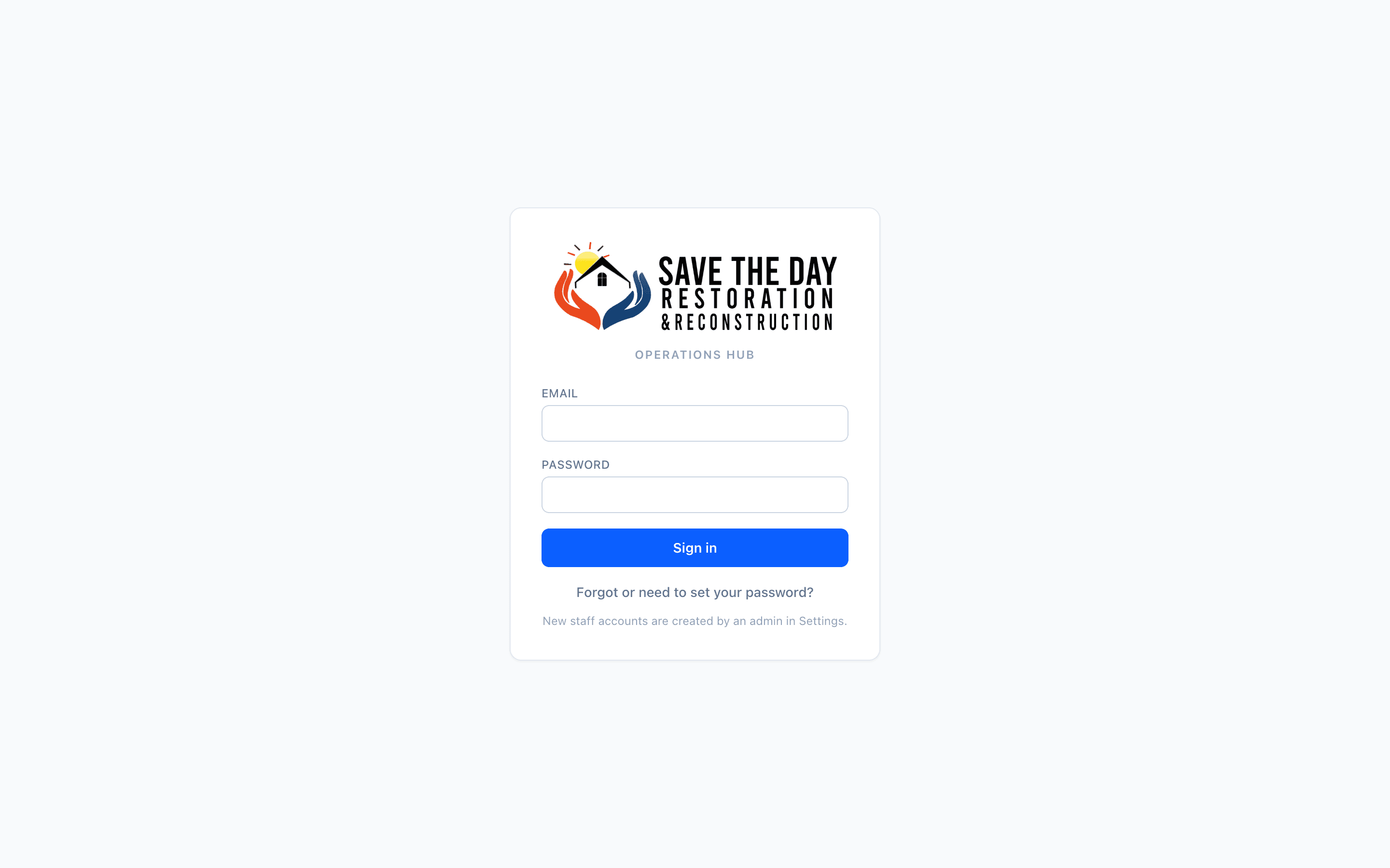 Save The Day CRM website