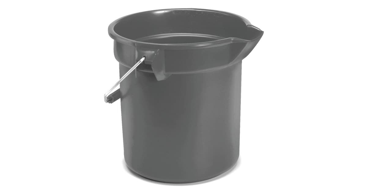Rubbermaid BRUTE 10-quart round bucket in gray